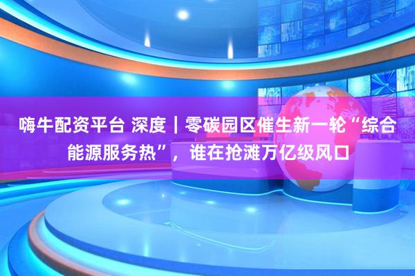 嗨牛配资平台 深度｜零碳园区催生新一轮“综合能源服务热”，谁在抢滩万亿级风口