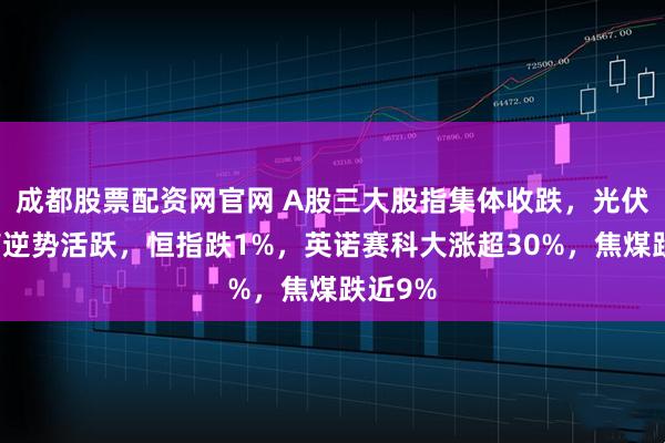 成都股票配资网官网 A股三大股指集体收跌，光伏、医药逆势活跃，恒指跌1%，英诺赛科大涨超30%，焦煤跌近9%
